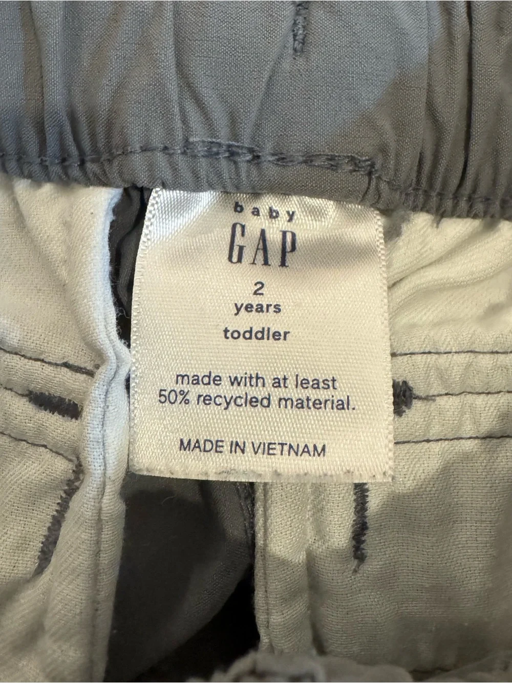 Baby Gap Gray Elastic-Waist Shorts with Drawstring